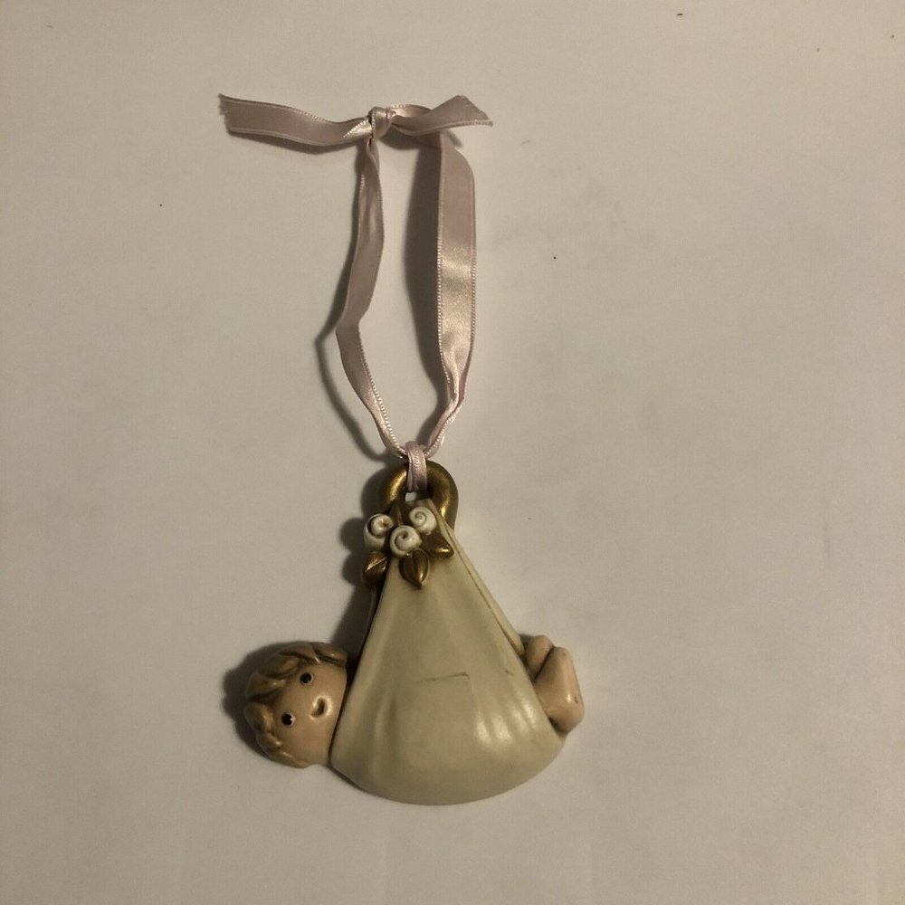 egan baby ornament hanging Steward Flower Made In Italy 3”